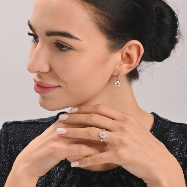 Серебряные серьги с золотыми накладками (005с)