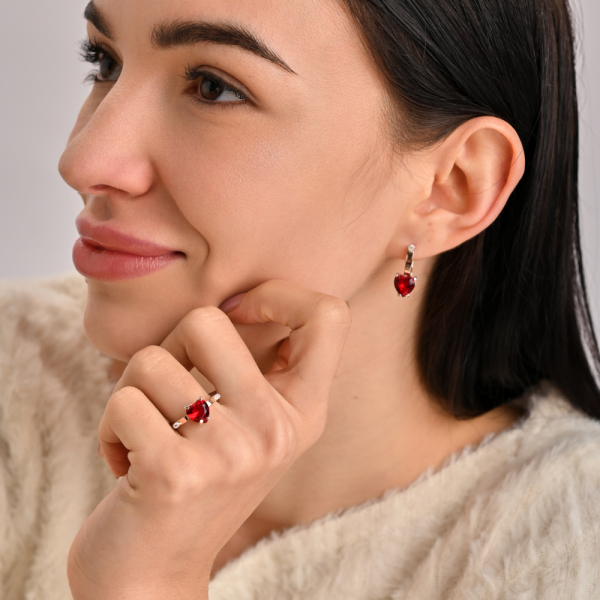 Серебряные серьги с золотыми напайками (025с)