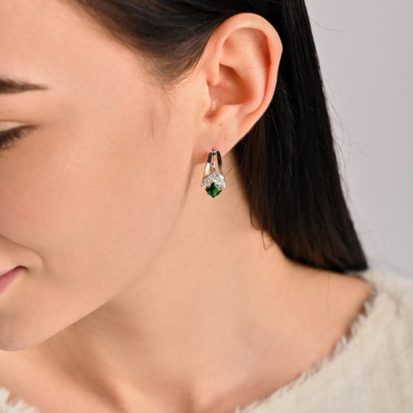 Серебряные серьги с золотыми пластинами (027с)