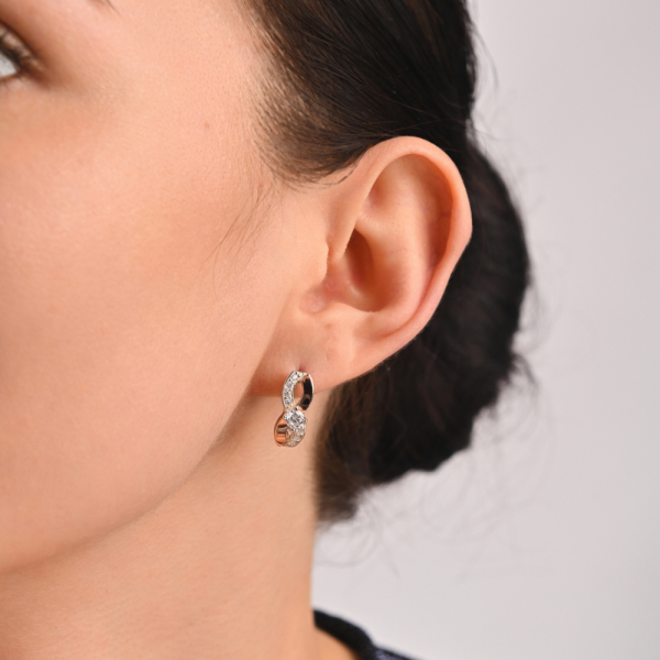 Серебряные серьги с золотыми пластинами (030с)