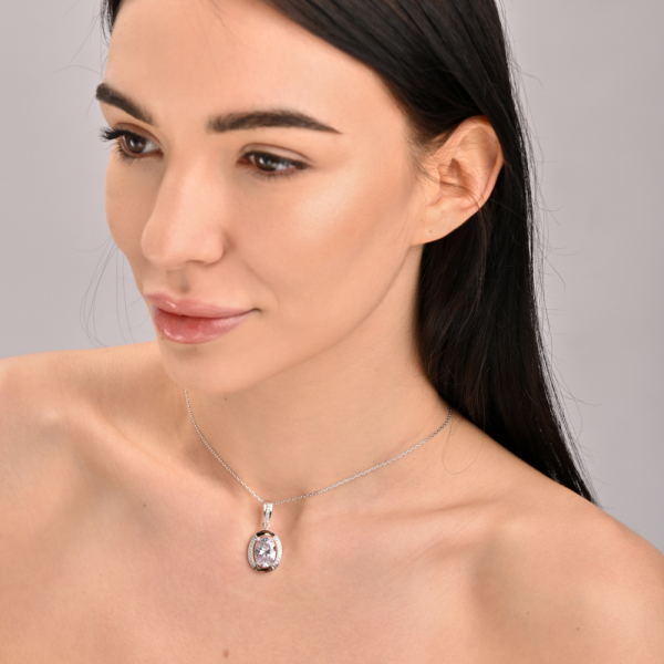 Серебряная подвеска со вставками из золота (037п)