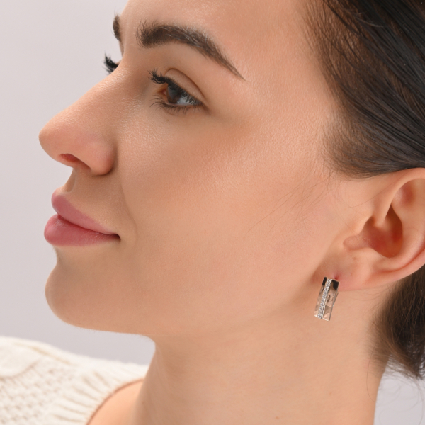 Срібний гарнітур з золотими пластинами (040)