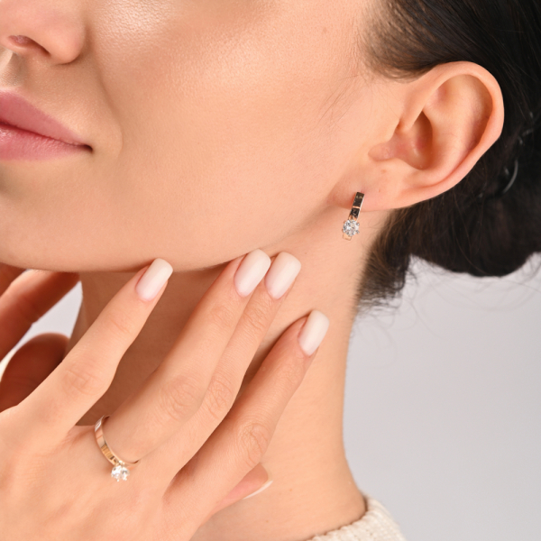 Серебряное кольцо с золотыми напайками (045к)