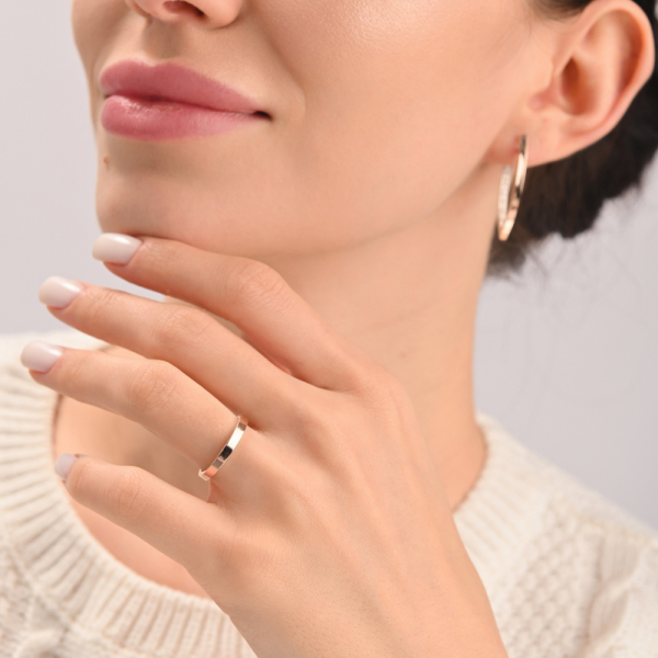 Серебряные серьги со вставками из золота (051с)