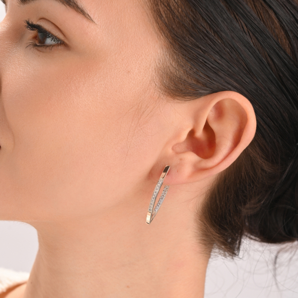 Серебряный набор с пластинами из золота (052)