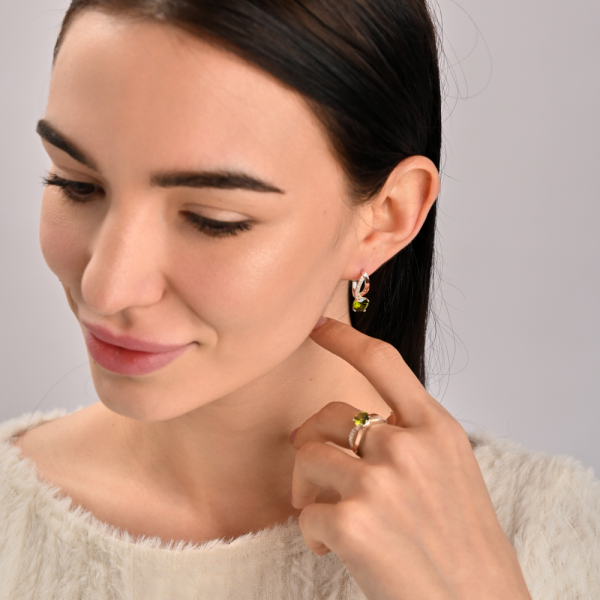 Серебряные серьги с золотыми накладками (062с)