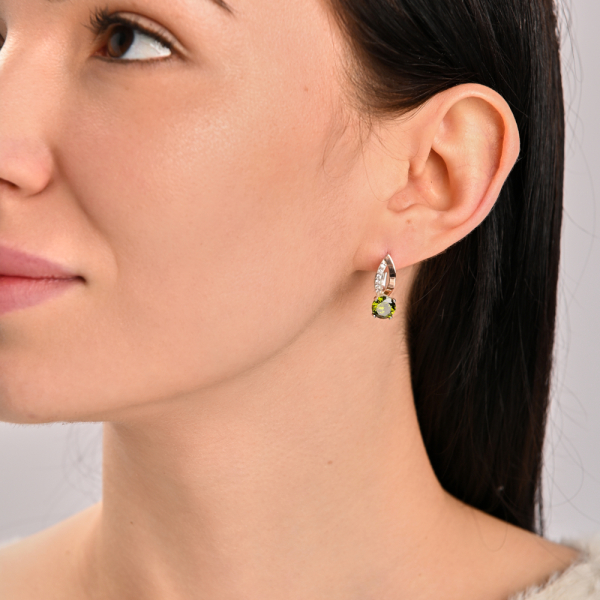 Серебряные серьги с золотыми накладками (062с)