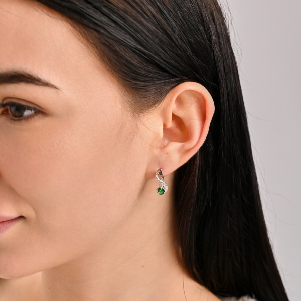 Серебряные серьги с золотыми напайками (067с)