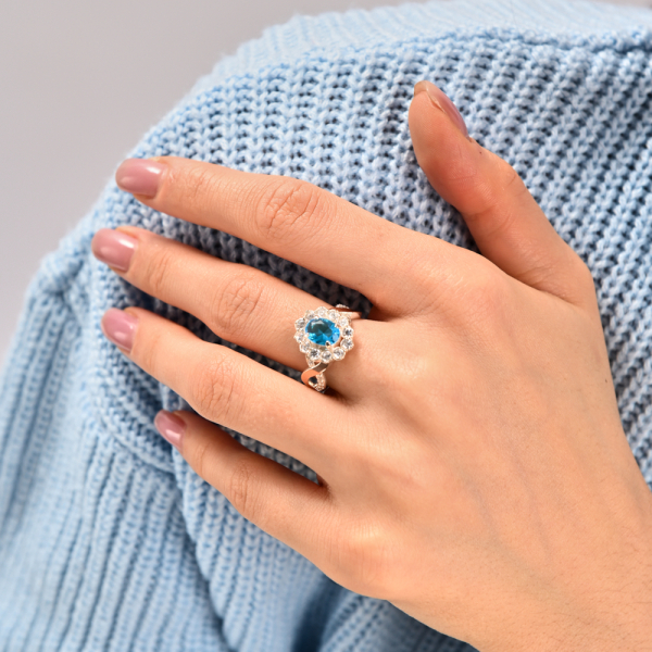 Серебряный комплект с золотыми накладками (071)