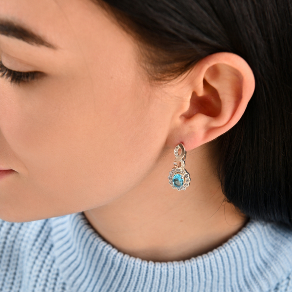 Серебряные серьги с золотыми напайками (071с)