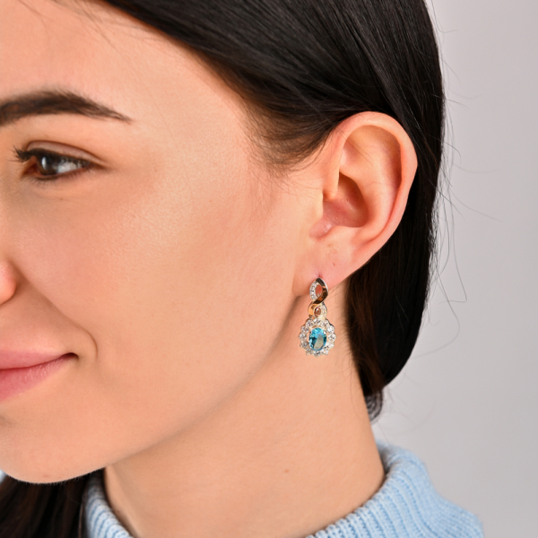 Серебряные серьги с золотыми напайками (071с)