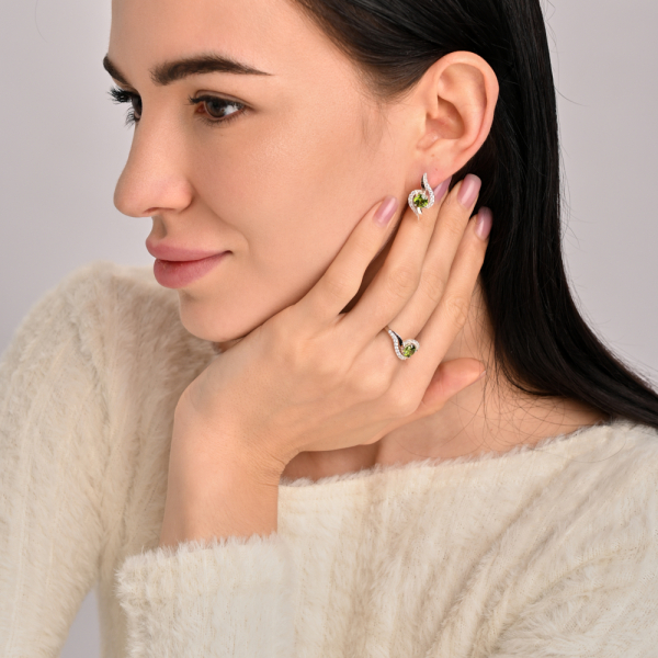 Серебряные серьги с  накладками из золота (072с)