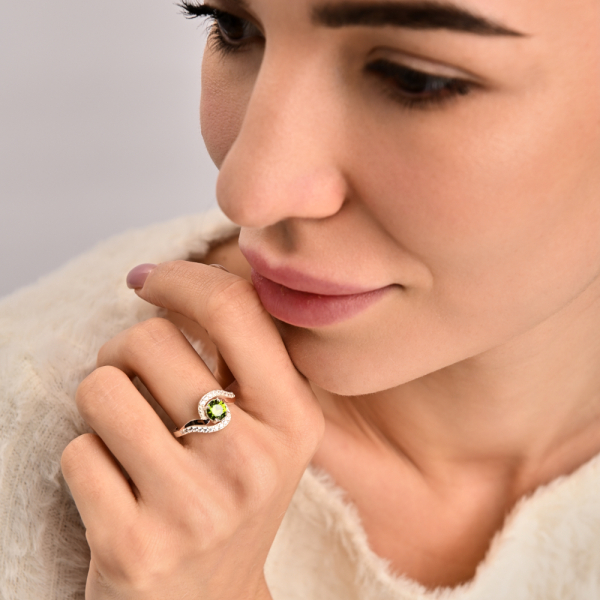 Серебряный набор с золотыми пластинами (072)