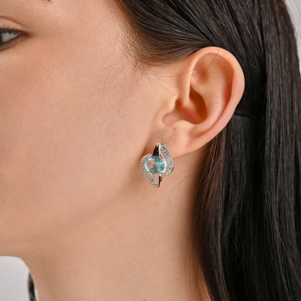 Сережки срібні з золотими накладками (079с)