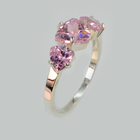 Каблучка срібна з золотими накладками