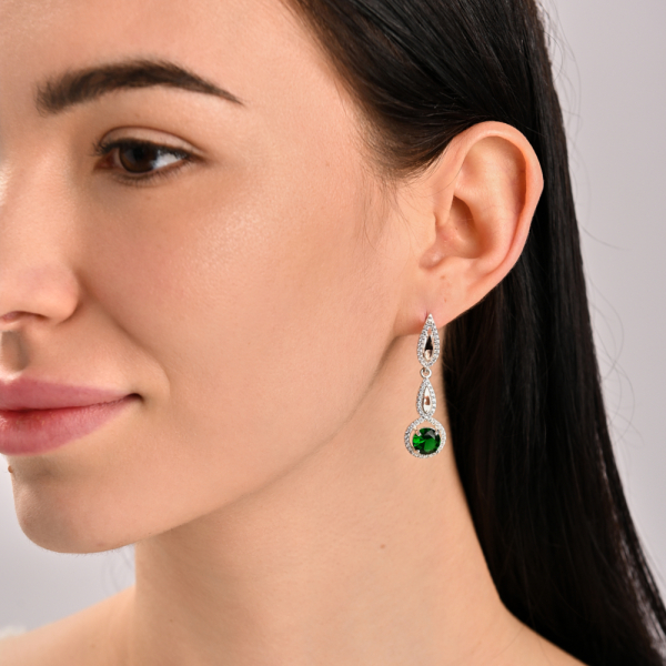 Серебряные серьги с золотыми пластинками (089с)