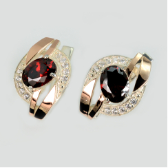 Серебряные серьги с золотыми накладками