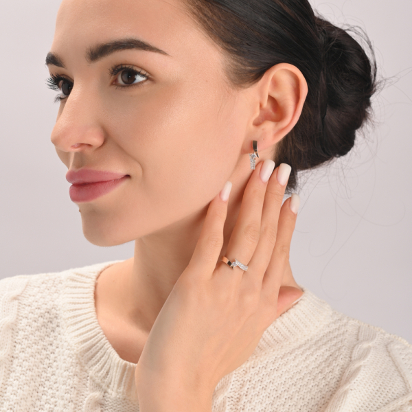 Серебряный набор с накладками золота (093)