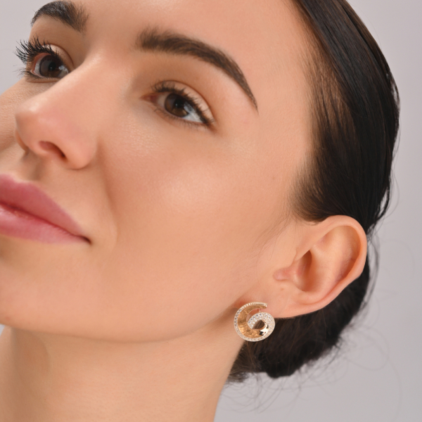 Серьги серебряные с золотом (095с)