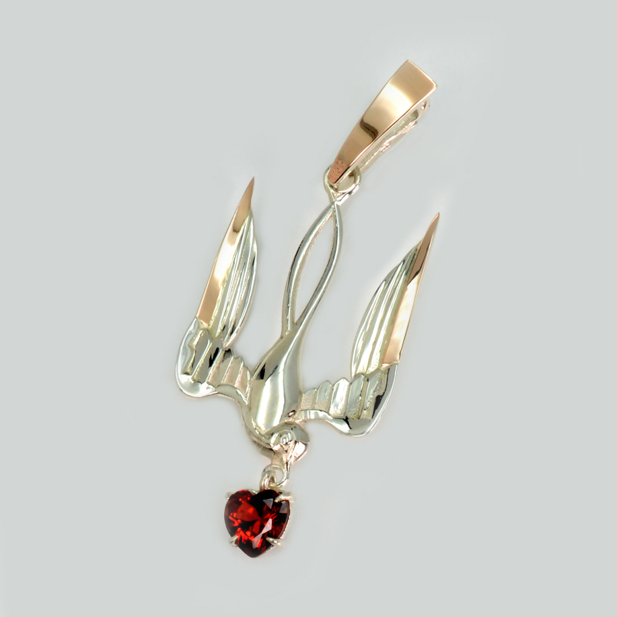 Серебряная подвеска герб Украины (1005п)