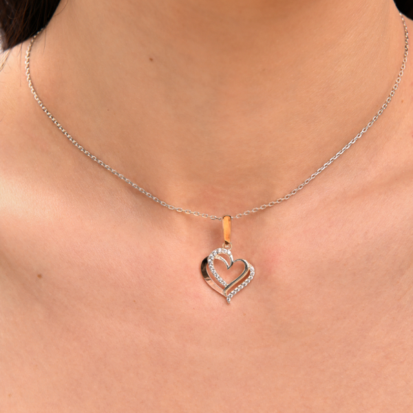 Серебряная подвеска с золотими вставками (1010п)