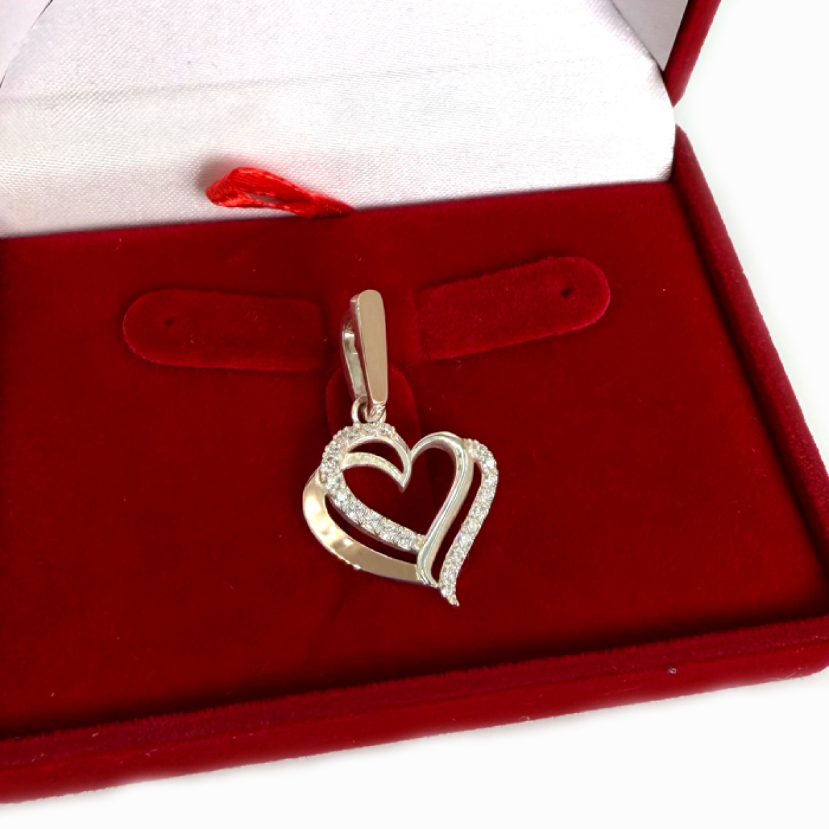 Серебряная подвеска с золотими вставками (1010п)