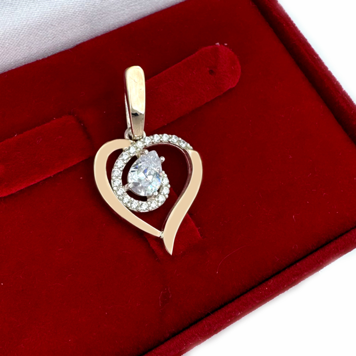 Серебряная подвеска с золотими вставками (1011п)