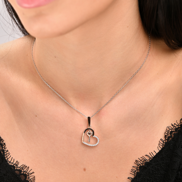 Серебряная подвеска с золотими вставками (1013п)