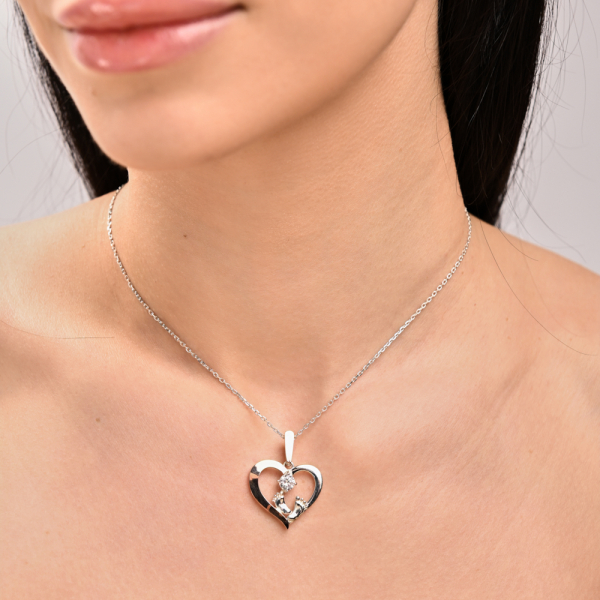 Серебряная подвеска с золотими вставками (1014п)