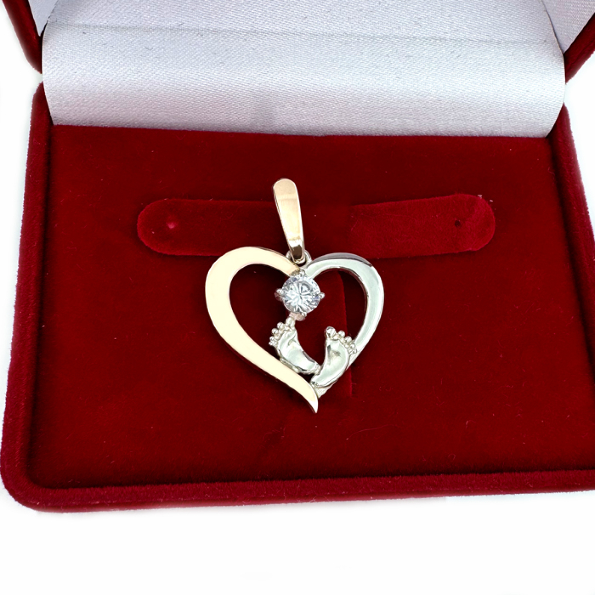 Серебряная подвеска с золотими вставками (1014п)