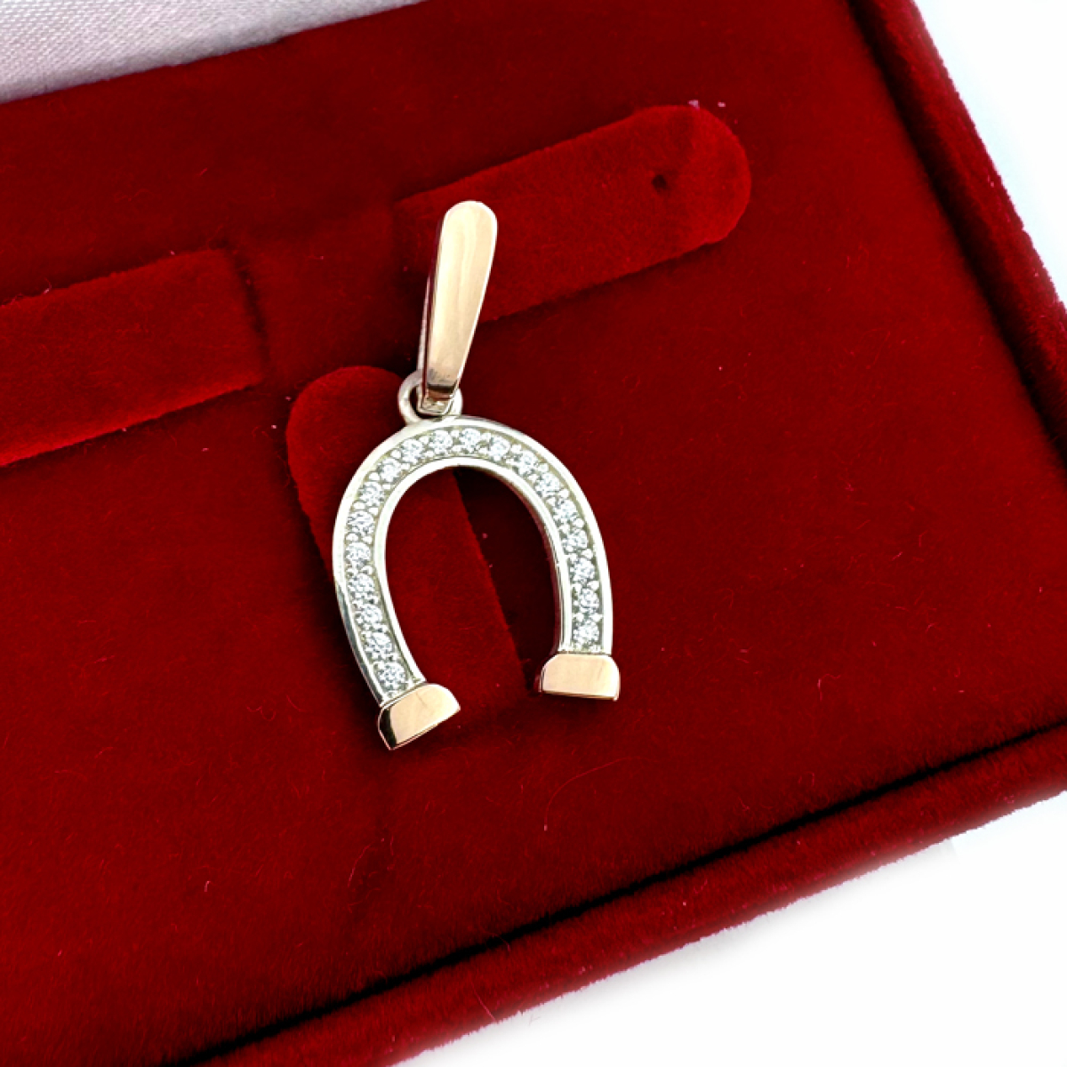 Серебряная подвеска с золотими вставками (1015п)