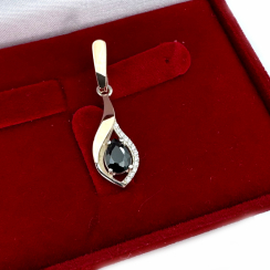 Серебряная подвеска с золотими вставками