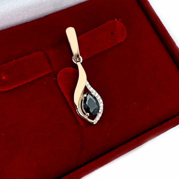 Серебряная подвеска с золотими вставками (1017п)