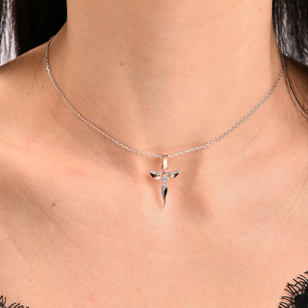 Серебряная подвеска с золотими вставками (1019п)