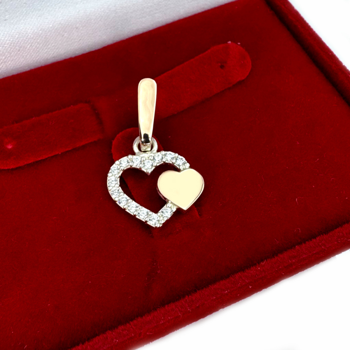 Серебряная подвеска с золотими вставками (1025п)