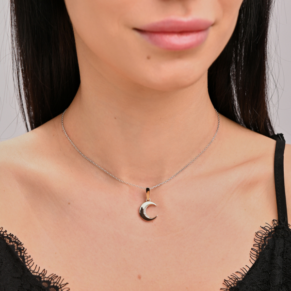 Серебряная подвеска с золотими вставками (1029п)