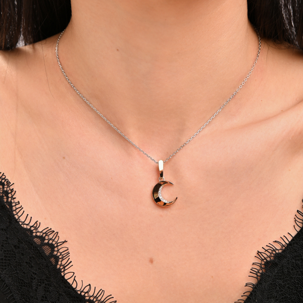 Серебряная подвеска с золотими вставками (1029п)