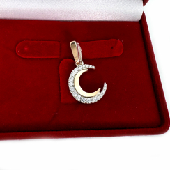 Серебряная подвеска с золотими вставками