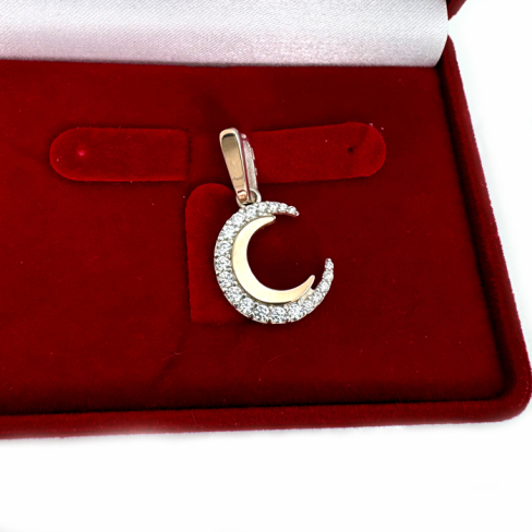 Серебряная подвеска с золотими вставками