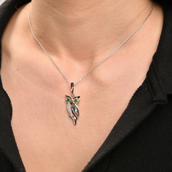 Серебряная подвеска с золотими вставками (1033п)