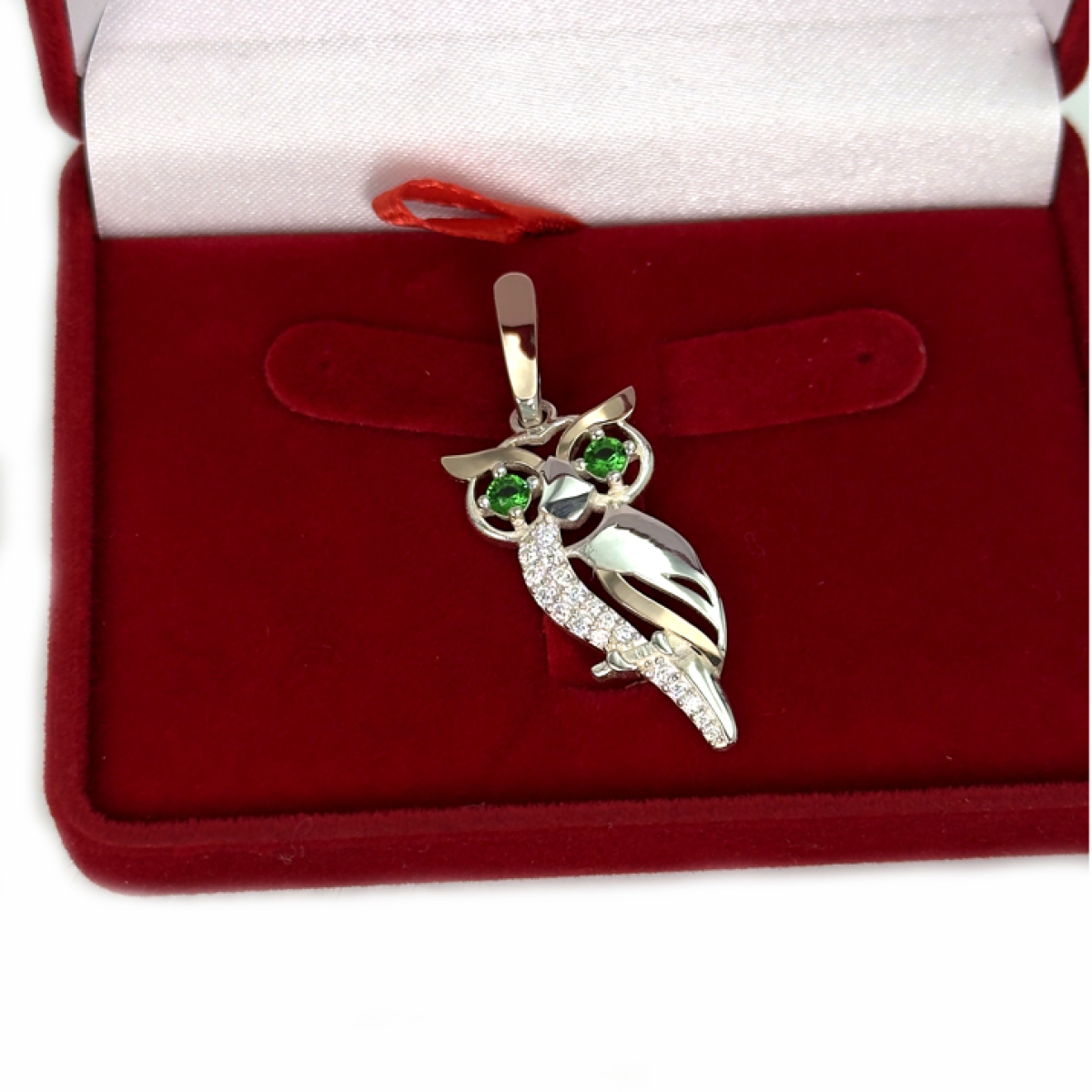 Серебряная подвеска с золотими вставками (1033п)