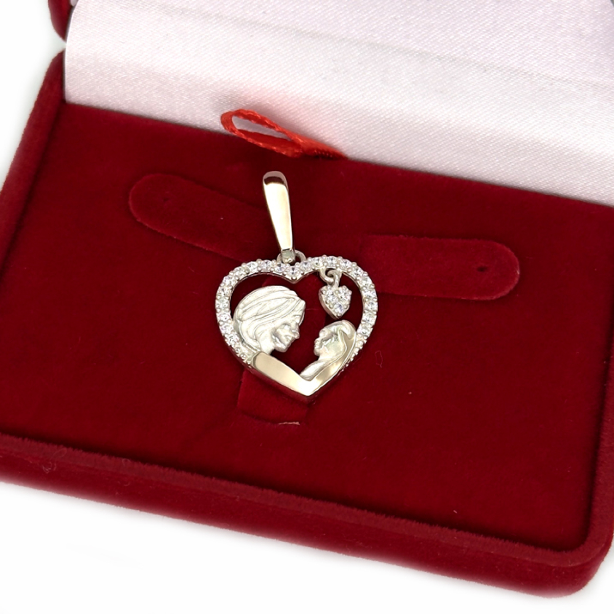 Серебряная подвеска с золотими вставками (1037п)