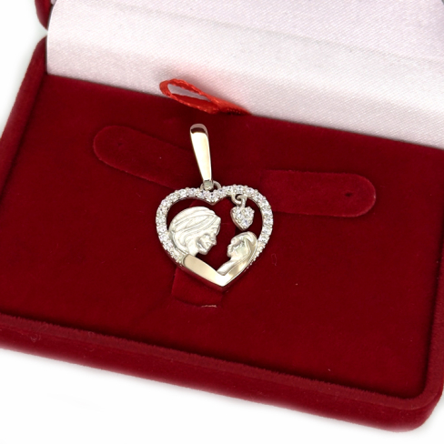 Срібна підвіска з пластинами золота