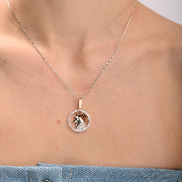 Подвес знак зодиака "Козерог" из серебра с пластинами золота (1043п)