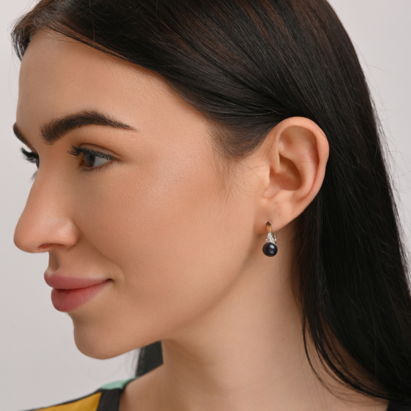 Серебряные серьги с жемчугом (111с)