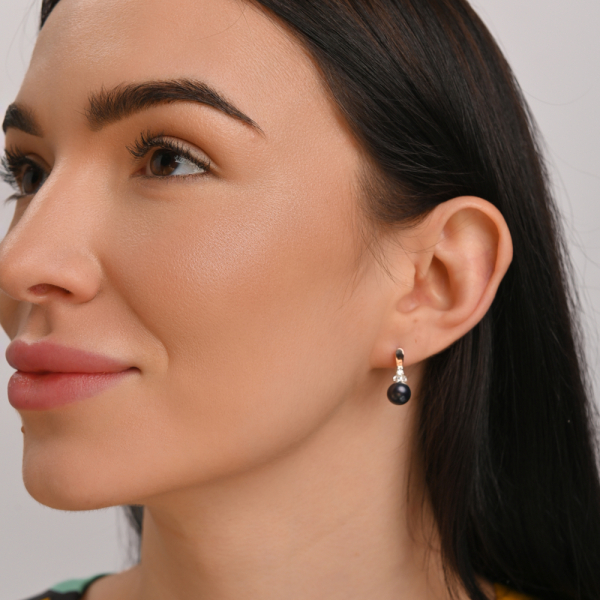 Серебряные серьги с жемчугом (111с)