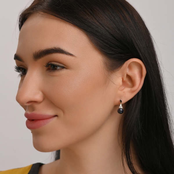 Серебряные серьги с жемчугом (111с)