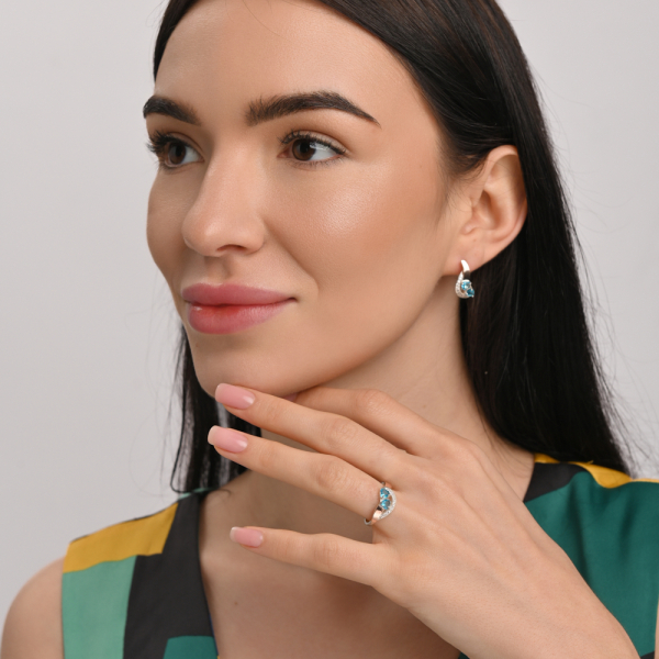 Серебряные серьги с сердцами (112с)