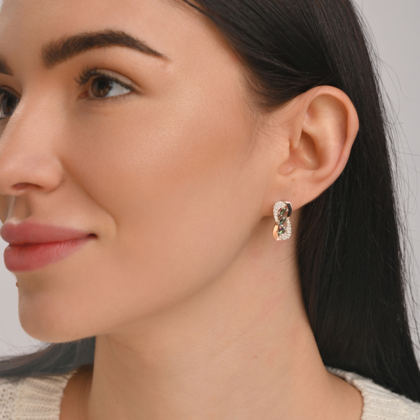 Серебряный гарнитур с золотыми пластинами (120)