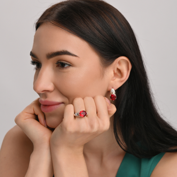 Серебряные серьги (122с)